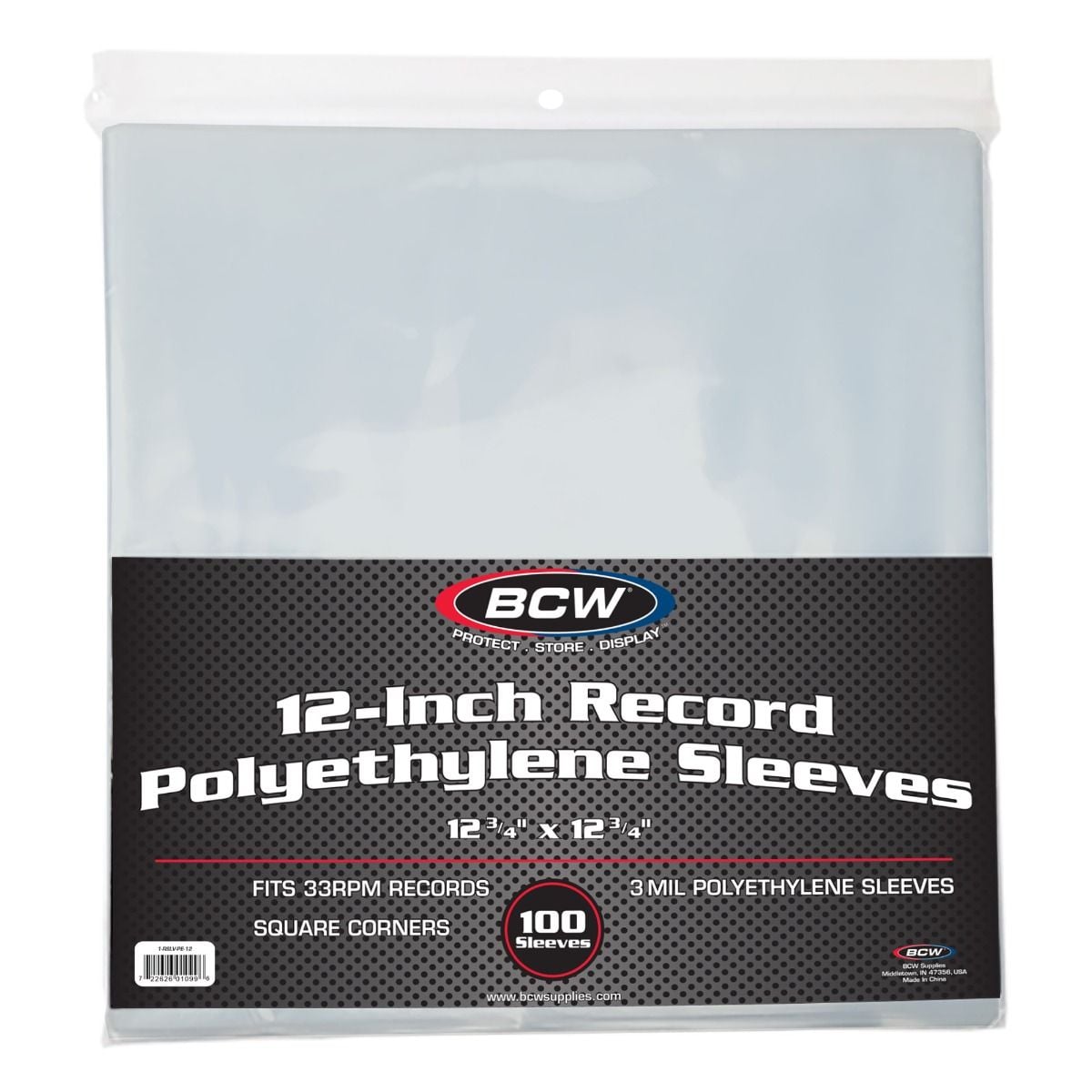 BCW-1-RSLV-PE-12 - BCW - 12-Inch Record Polyethylene Sleeves