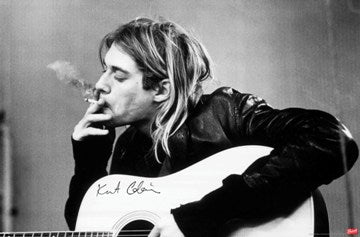 Nirvana - Kurt Cobain Smoking Poster - Nirvana | Helix Sounds