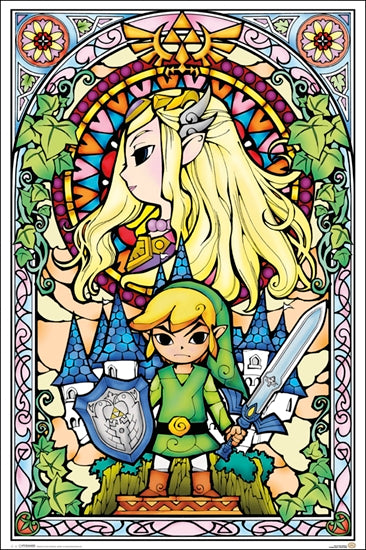 Zelda - Stained Glass Poster-Helix Sounds