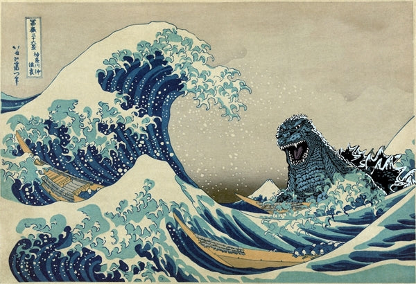 Godzilla vs. The Great Wave Poster-Helix Sounds