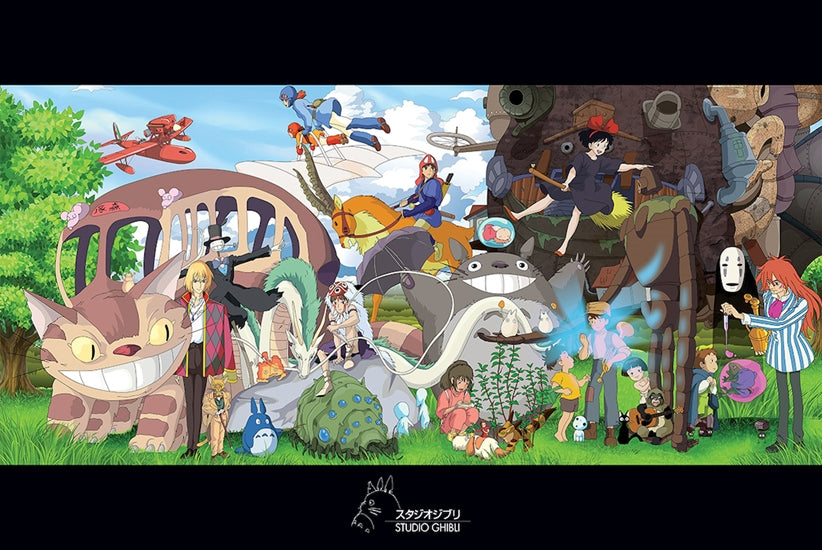 Studio Ghibli Collage Poster-Helix Sounds
