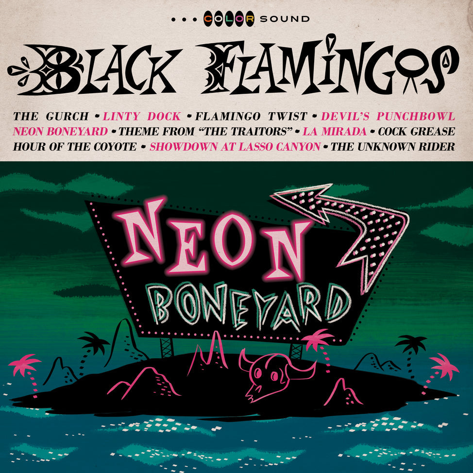 HT-005 - Black Flamingos - Neon Boneyard