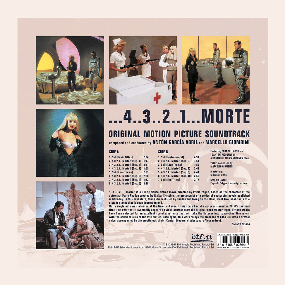 …4..3..2..1…Morte (Original Motion Picture Soundtrack) (2025 RSD Unofficial Release)-Anton Garcia Abril & Marcello Giombini Vinyl-Helix Sounds