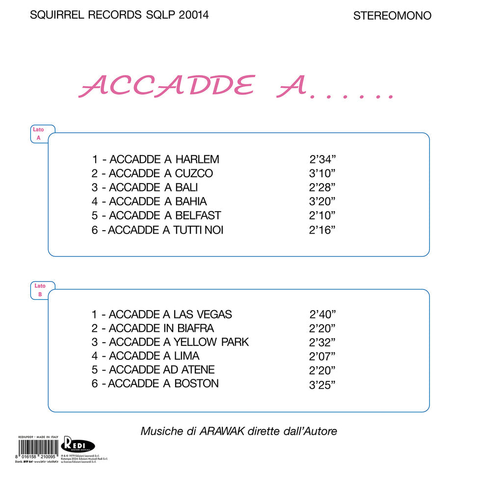 Accadde A… (2025 RSD Unofficial Release)-Arawak Vinyl-Helix Sounds
