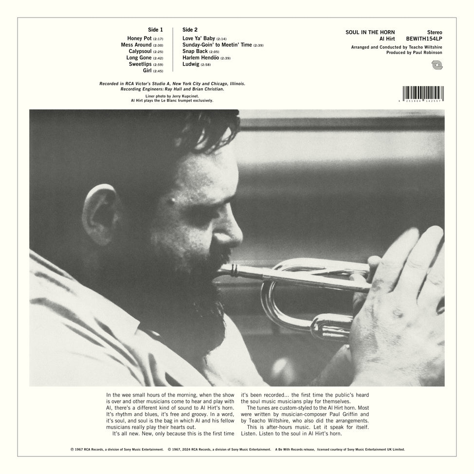 Soul in the Horn-Al Hirt on Black Vinyl-Helix Sounds