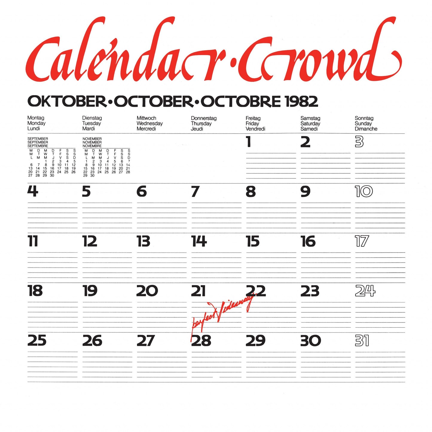 DE-199 - Calendar Crowd - Perfect Hideaway EP