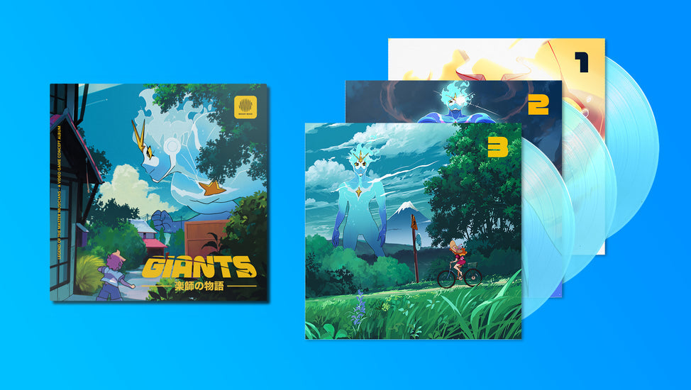 GIANTS-Various Artists on Clear Blue Vinyl-Helix Sounds