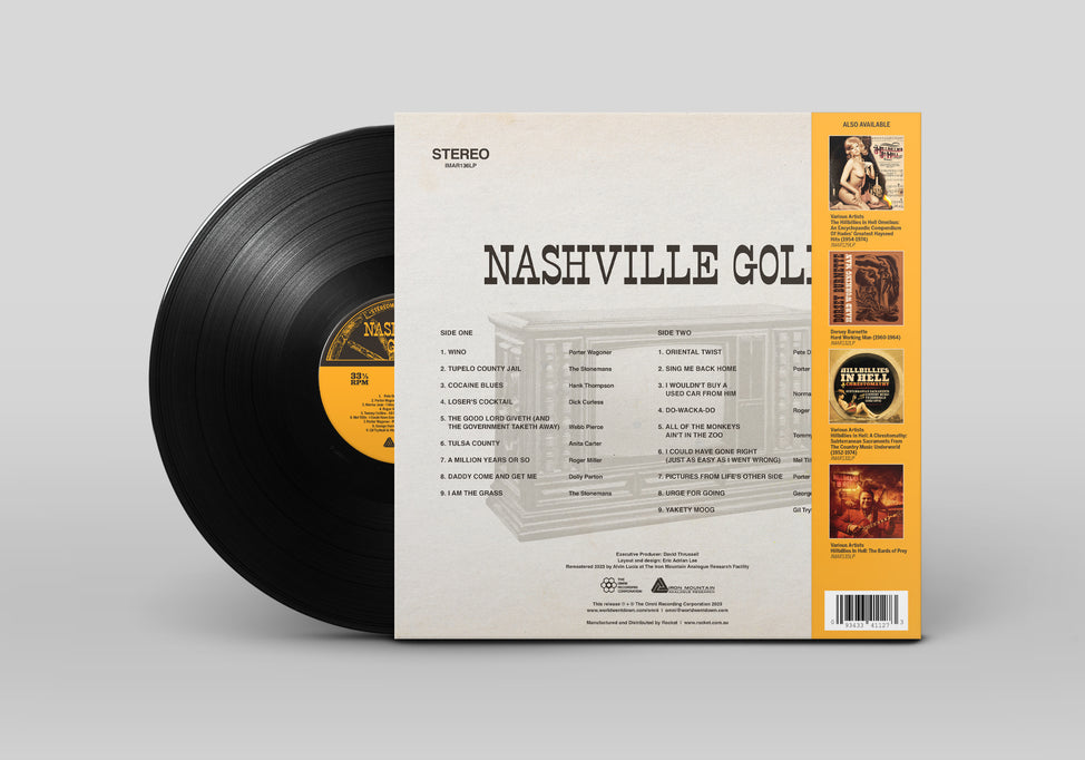 Nashville Gold Hayseed Delirium From The Boob Tube Golden Age 1956-1975 Vinyl-Helix Sounds