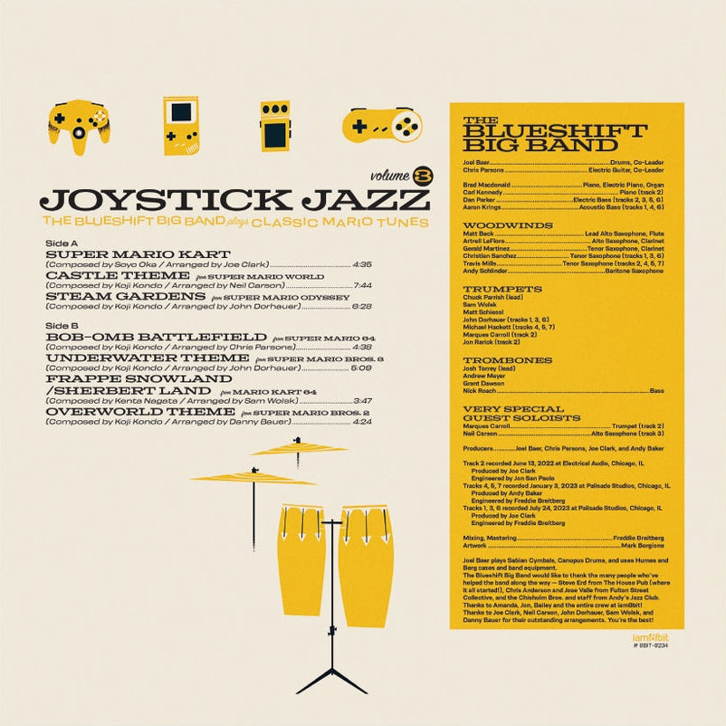 Joystick Jazz: The Blueshift Big Band Plays Classic Mario Tunes (Vol. 3)-The Blueshift Big Band Vinyl-Helix Sounds