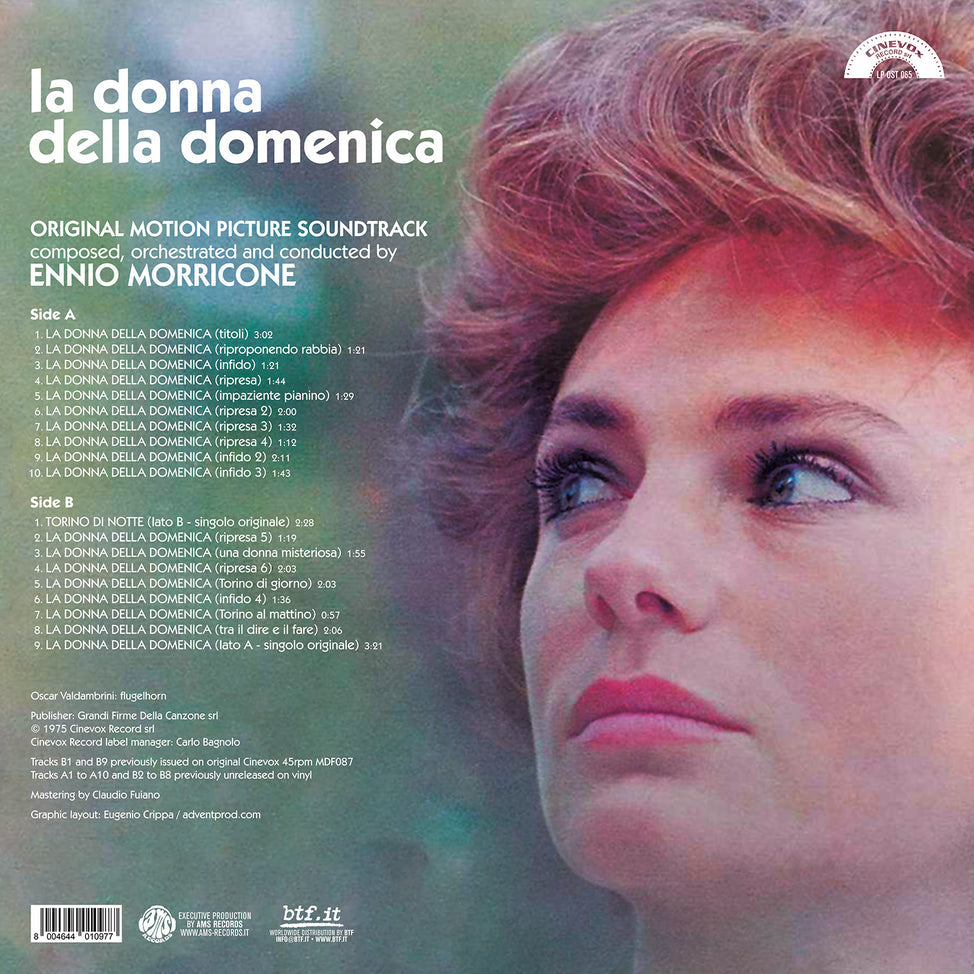 La Donna della Domenica Original Soundtrack-Ennio Morricone Vinyl-Helix Sounds