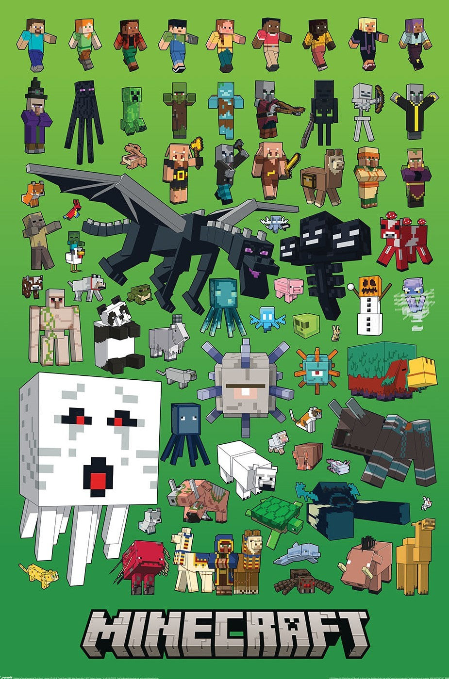 all minecraft monsters list MINECRAFT Characters Poster-Helix Sounds