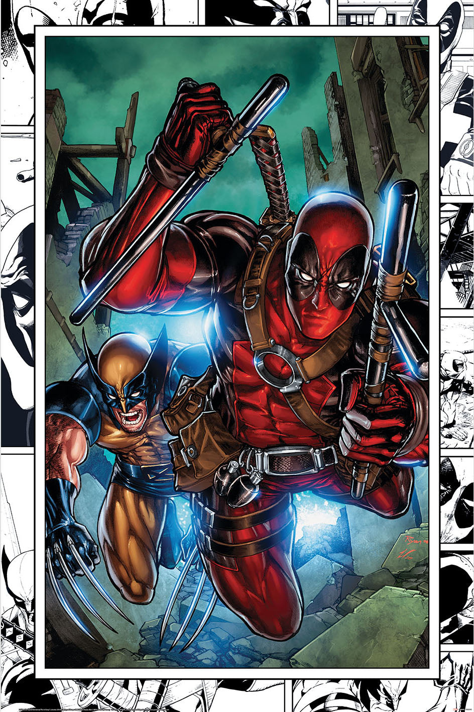 Deadpool and Wolverine Marvel Comics Movie Poster-Helix Sounds