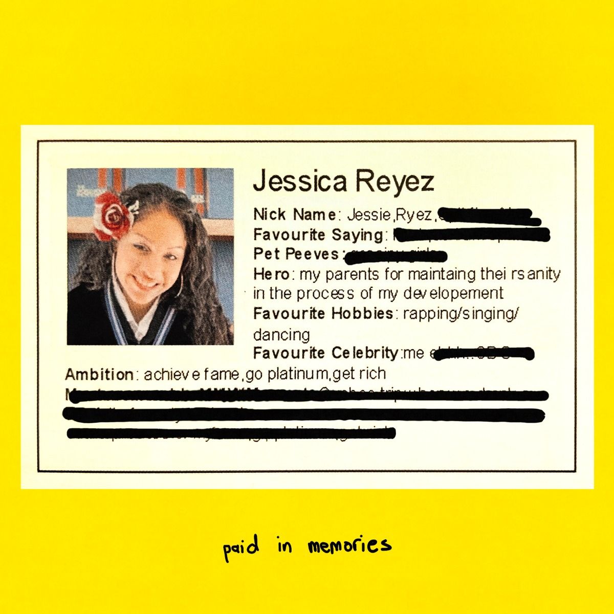 ISL-602475889526 - Jessie Reyez - Paid In Memories