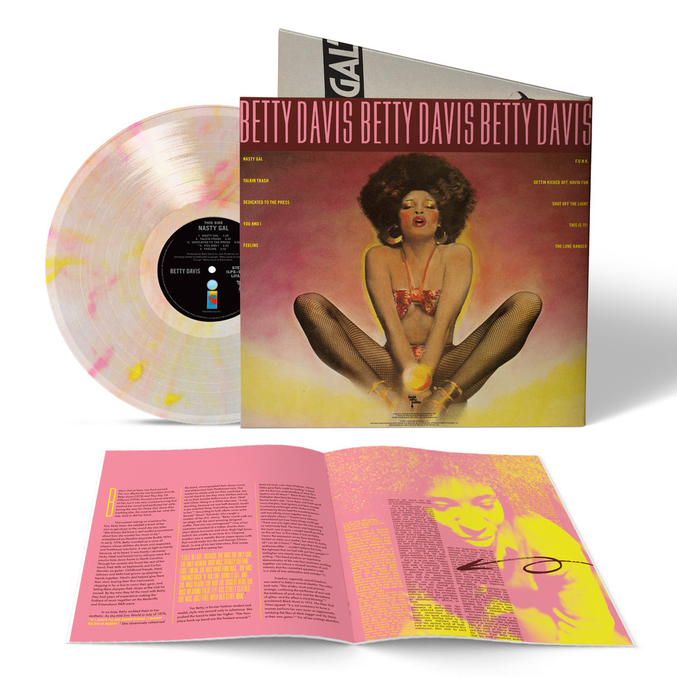 Nasty Gal-Betty Davis on Pink Yellow Splatter Vinyl-Helix Sounds
