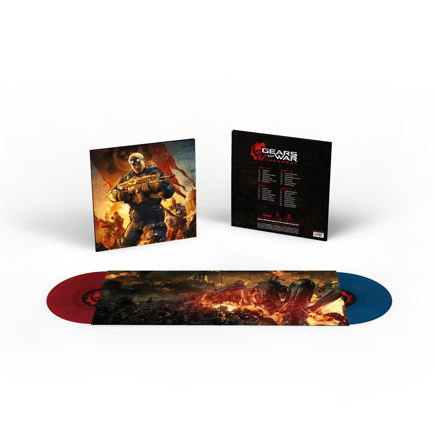 LMLP199 - Steve Jablonsky / Jacob Shea - Gears of War: Judgment (Original Soundtrack) (2LP Red Blue)