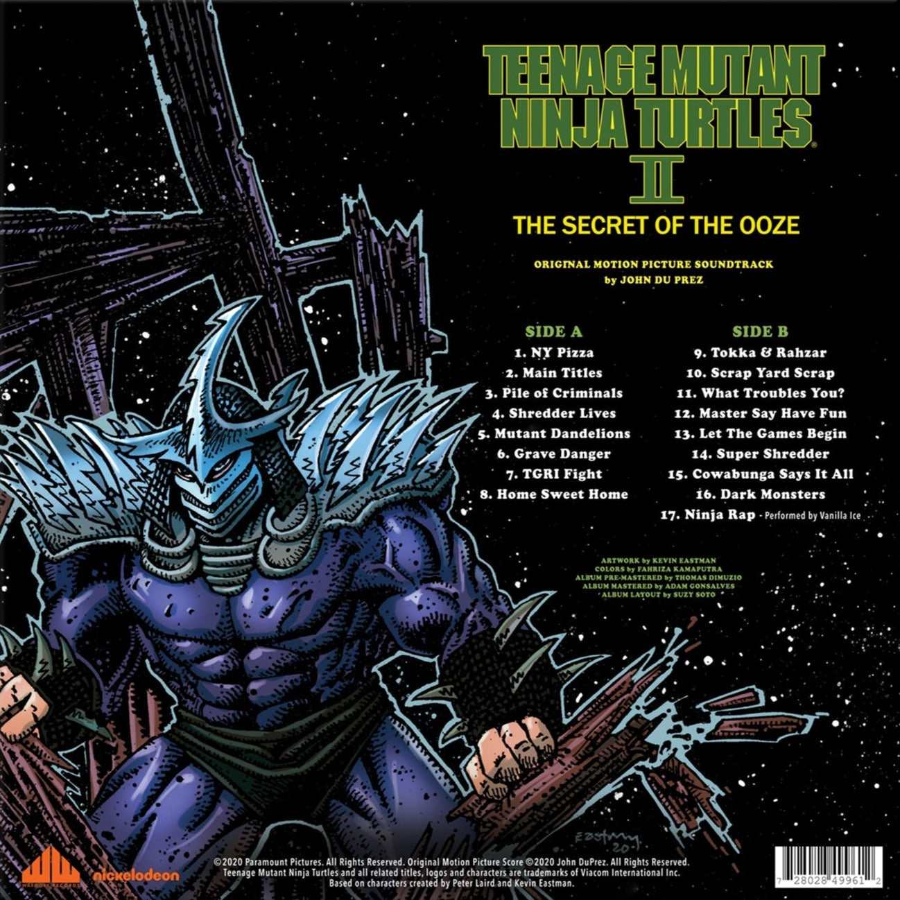 Teenage Mutant Ninja Turtles Part II: The Secret of the Ooze (Original Motion Picture Soundtrack) - John Du Prez | Helix Sounds