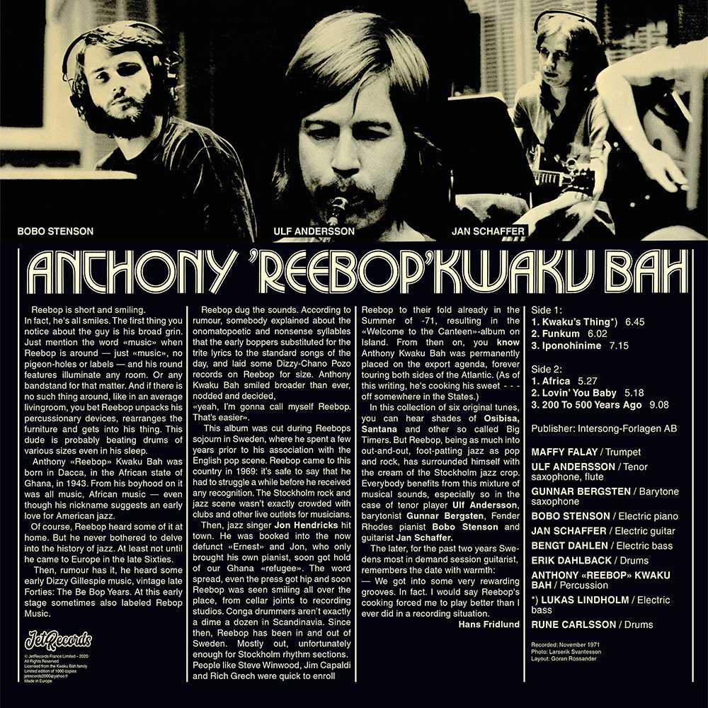 Anthony 'Reebop' Kwaku Bah - Anthony 'Reebop' Kwaku Bah | Helix Sounds