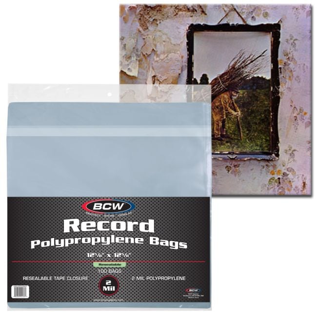 Resealable 12-Inch Record Bags - Snug (Pack of 100)