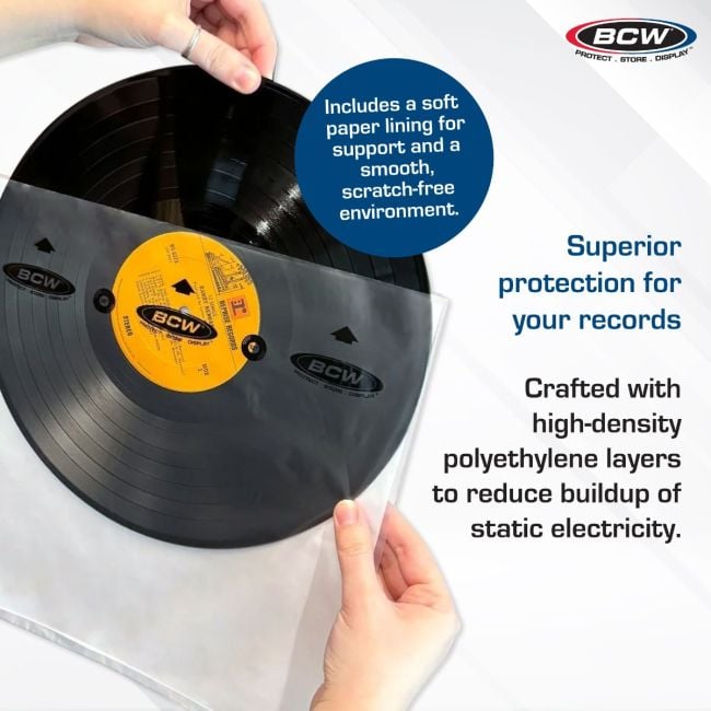 12-Inch Record Audiophile Inner Sleeves (Pack of 50)