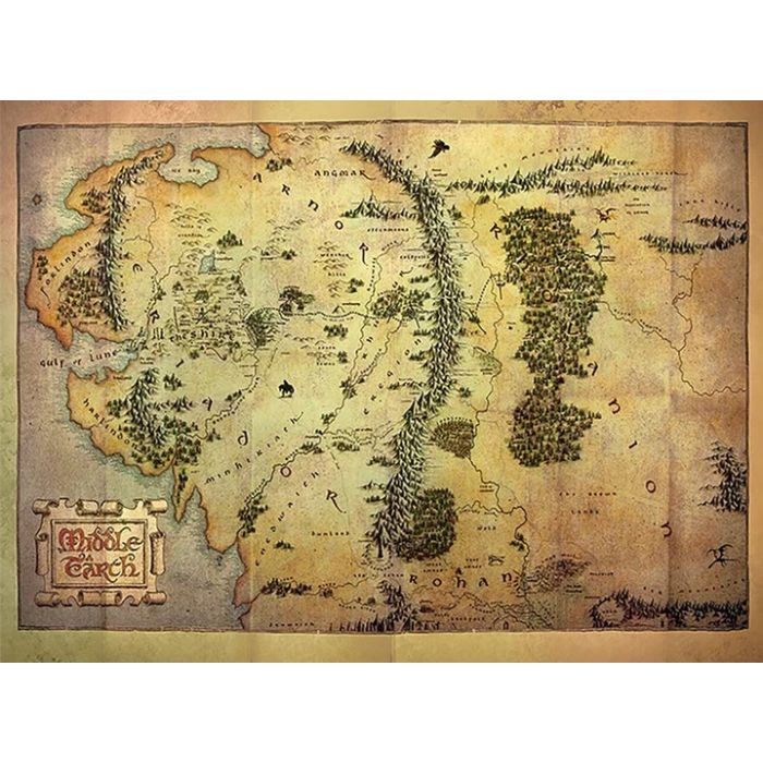 Lord of the Rings Middle Earth Map [Poster]-Helix Sounds
