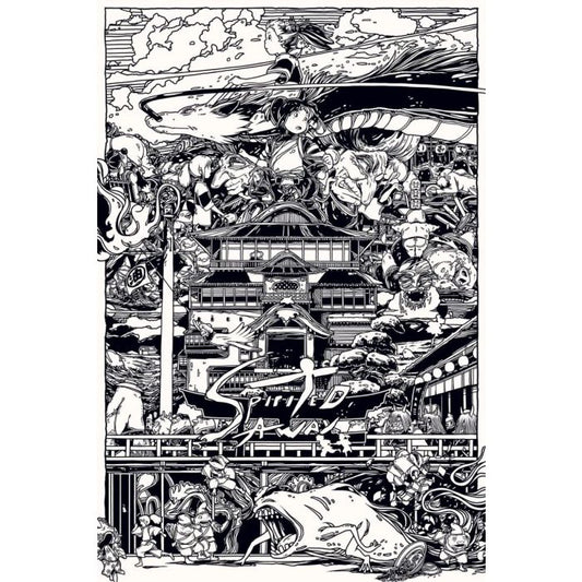 Spirited Away - Black & White [Poster]-Helix Sounds
