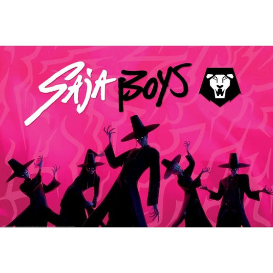 K-Pop Demon Hunter - Saja Boys (Pink) [Poster]-Helix Sounds