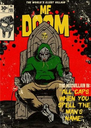 MF Doom - ALL CAPS [Poster]-Helix Sounds