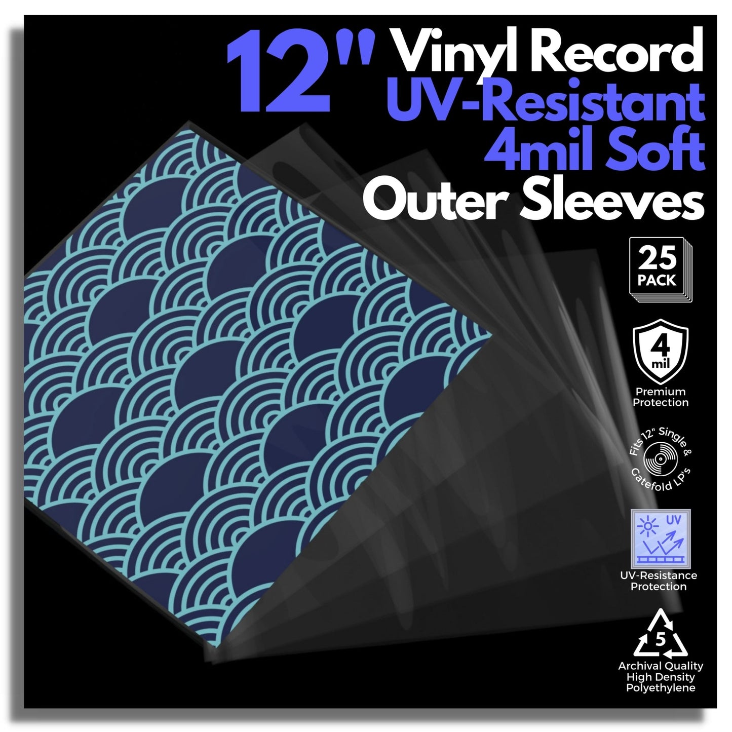 12" UV-Resistant Soft Outer Sleeves (4 Mil)