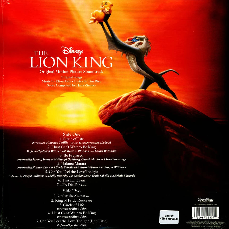 The Lion King (Original Motion Picture Soundtrack) - Elton John, Tim Rice, Hans Zimmer | Helix Sounds