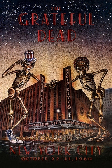 Grateful Dead - Radio City Music Hall Concert Poster October 22-31, 1980 [Poster]-Helix Sounds
