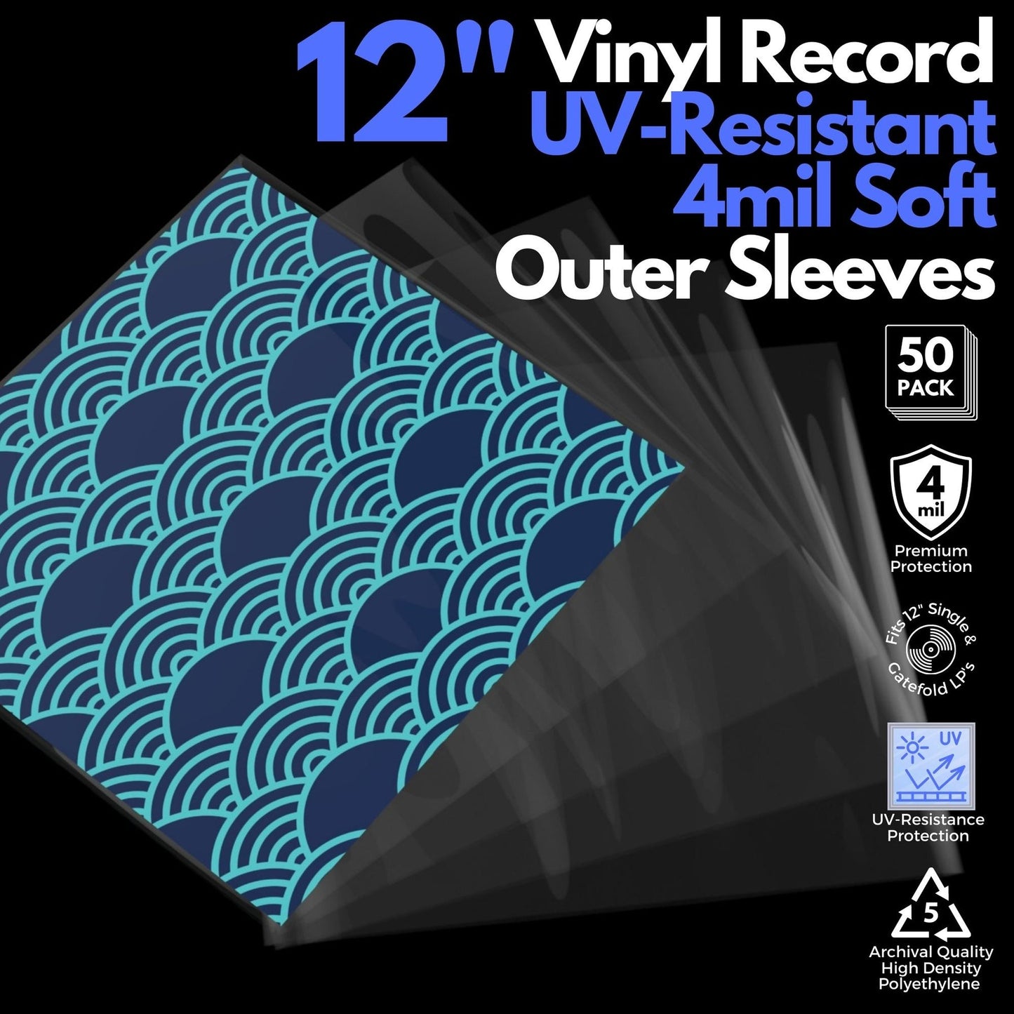 12" UV-Resistant Soft Outer Sleeves (4 Mil)