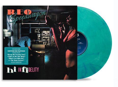 Hi Infidelity-REO Speedwagon on Green Blue Swirl Vinyl-Helix Sounds