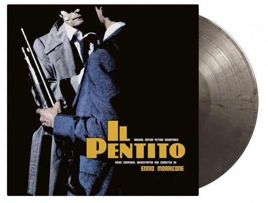 Ennio Morricone-Il Pentito (Soundtrack) [LP] (LIMITED SILVER & BLACK MARBLED COLORED 180 Gram Audiophile Vinyl, first time on vinyl, PVC sleeve, numbered to 1000, import)