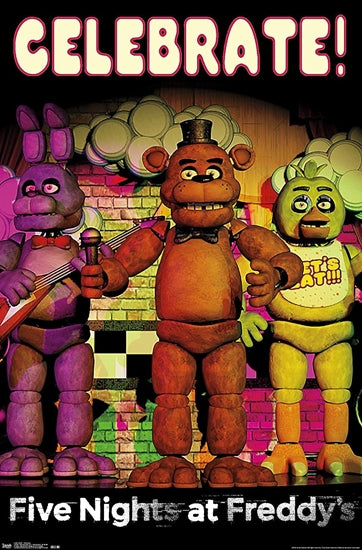 Five Nights At Freddy's Celebrate Horror Movie [Poster]-Helix Sounds