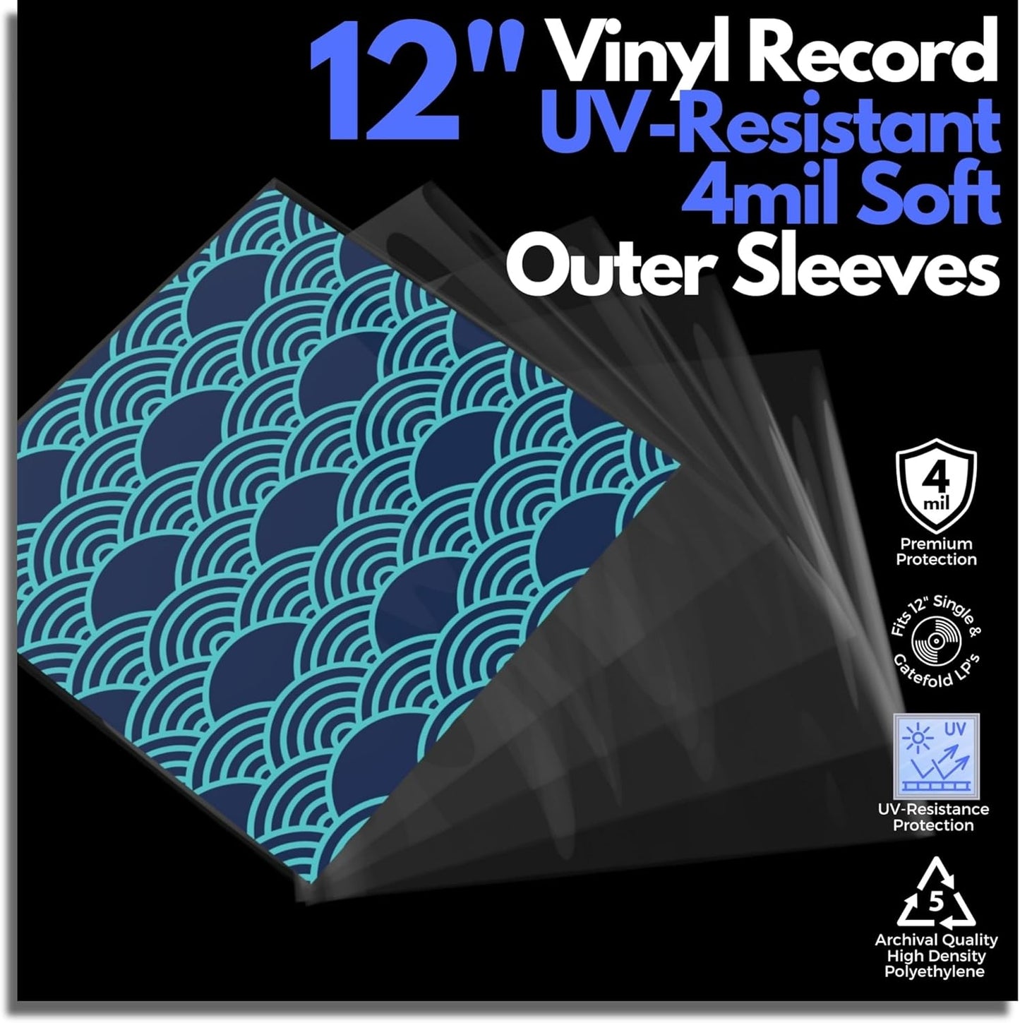 12" UV-Resistant Soft Outer Sleeves (4 Mil)