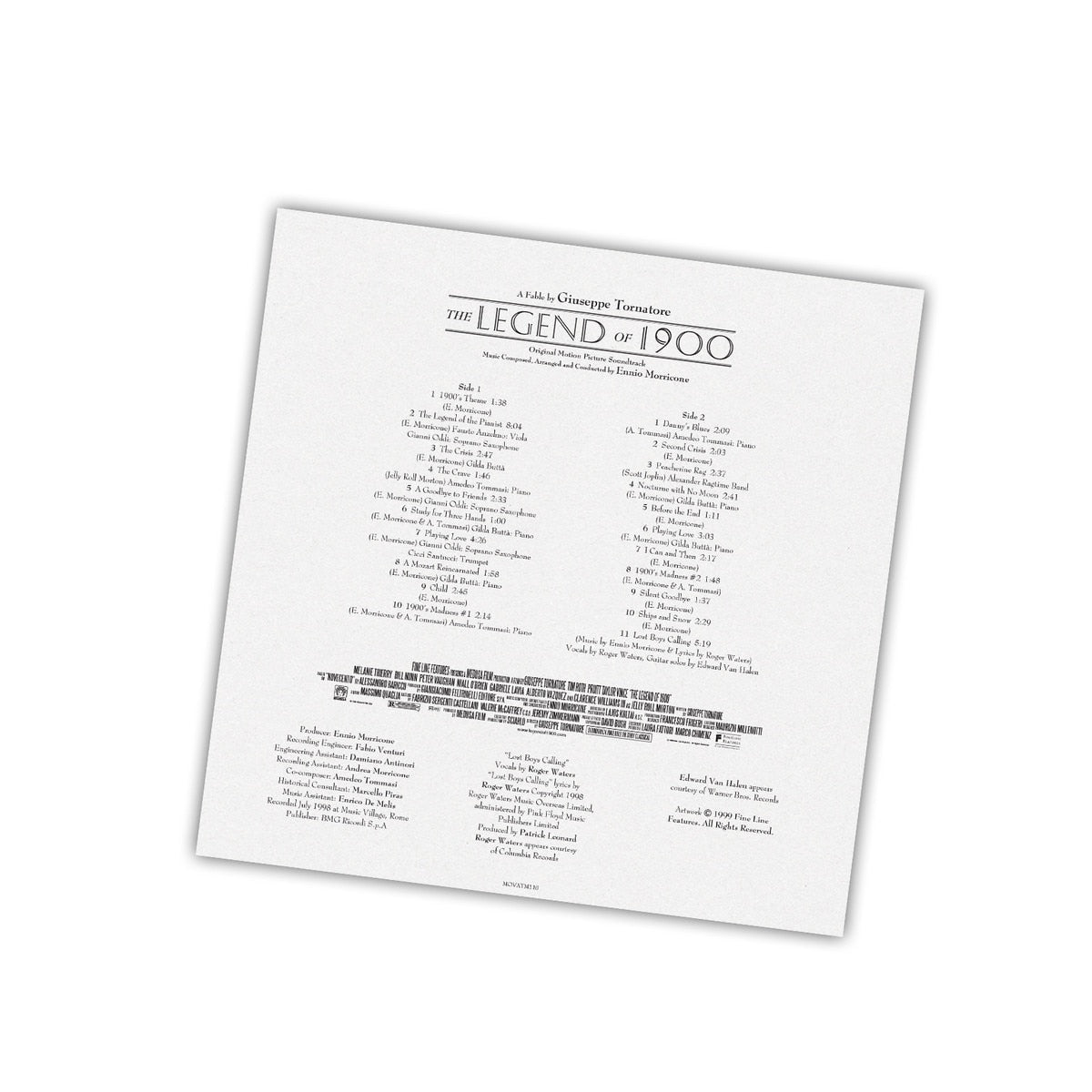 The Legend Of 1900 (Original Motion Picture Soundtrack)
