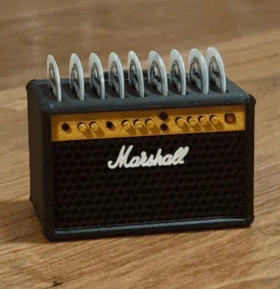 AMP004-LG-BK-001 - Marshall Amplifier Guitar Pick Holder