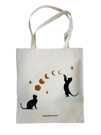 Cat And Moon Tote Bag-Helix Sounds