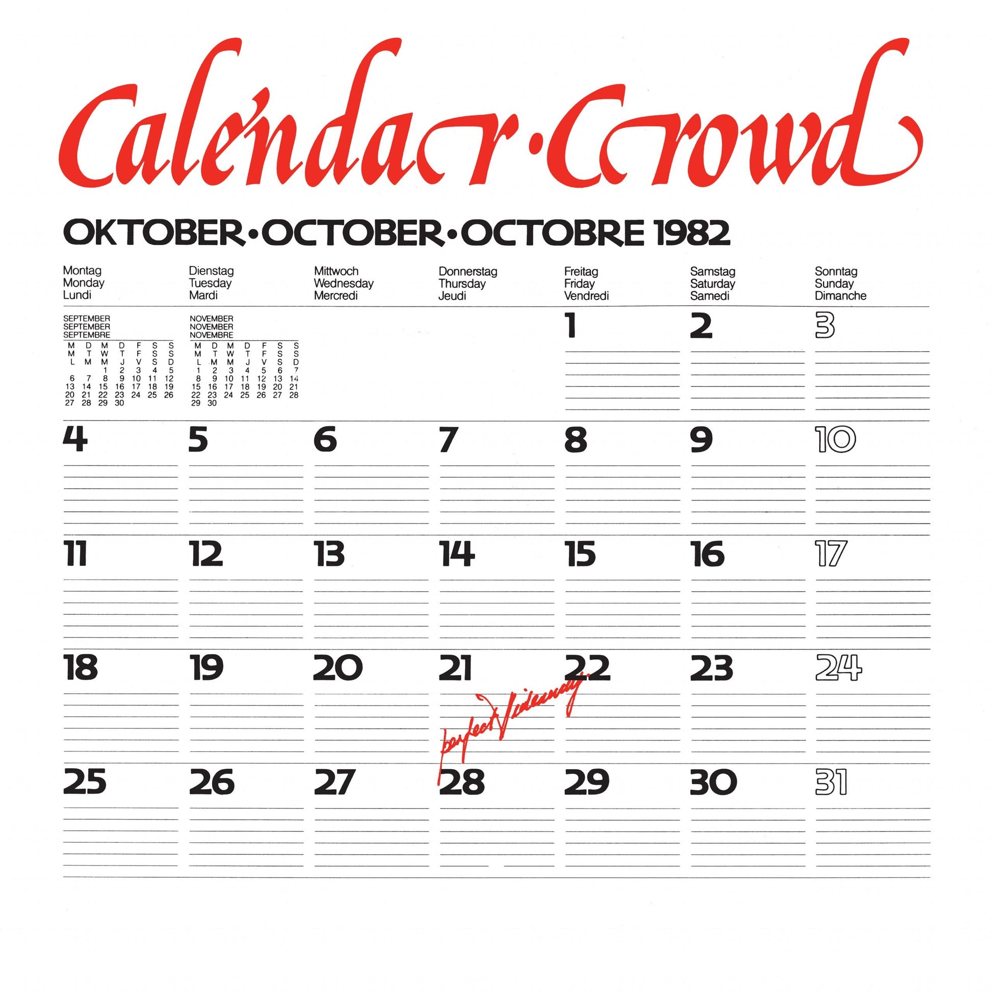 DE-199 - Calendar Crowd - Perfect Hideaway EP