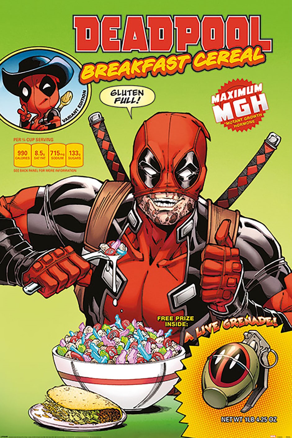 Deadpool Breakfast Cereal Poster-Helix Sounds