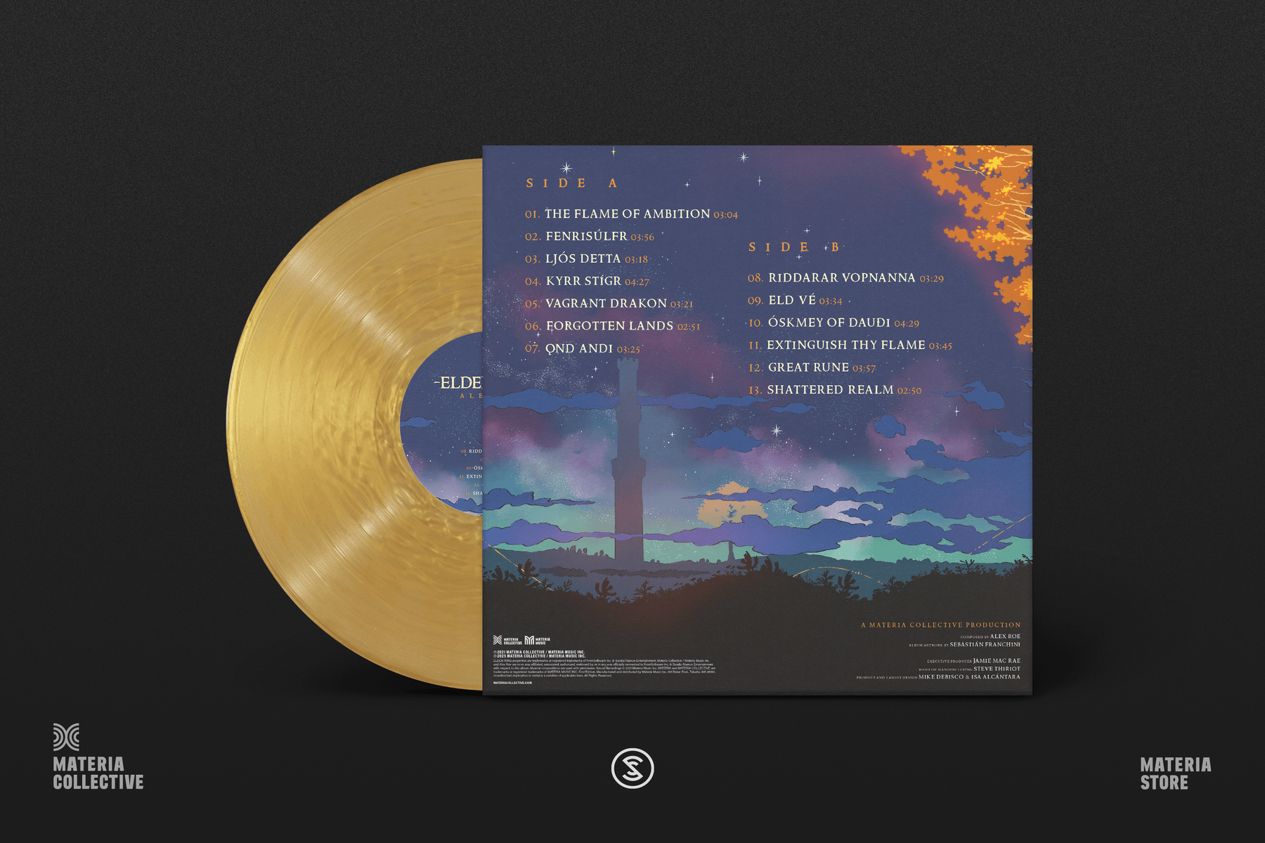 Elden Lords by Alex Roe on Gold Vinyl-Materia Collective-Helix Sounds