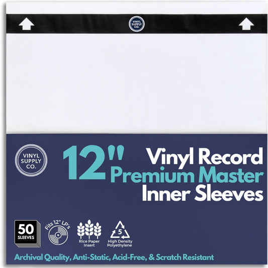 12" Premium Master Inner Sleeves (Pack of 50)