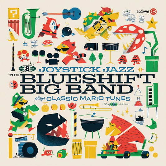 Joystick Jazz: The Blueshift Big Band Plays Classic Mario Tunes (Vol. 3)-The Blueshift Big Band Vinyl-Helix Sounds
