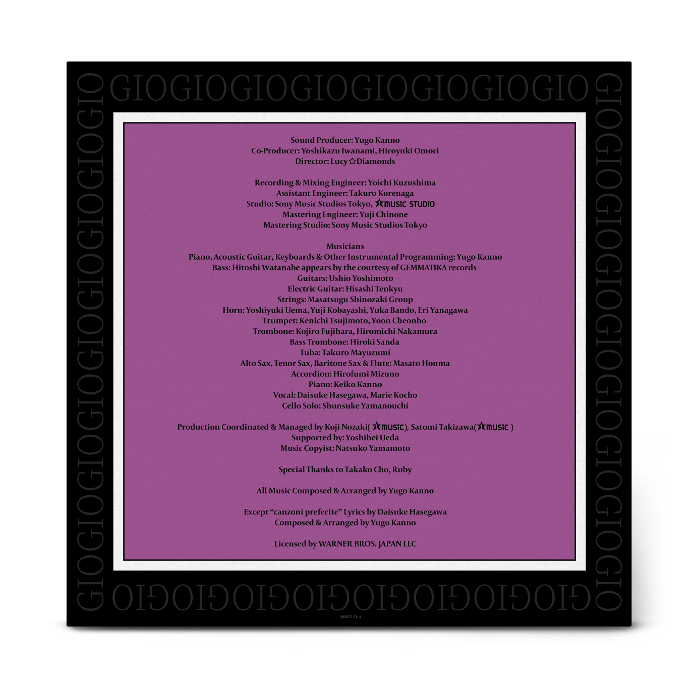 SNY-19658772171 - Various Artists - JoJo's Bizarre Adventure: Golden Wind (Original Motion Picture Soundtrack)