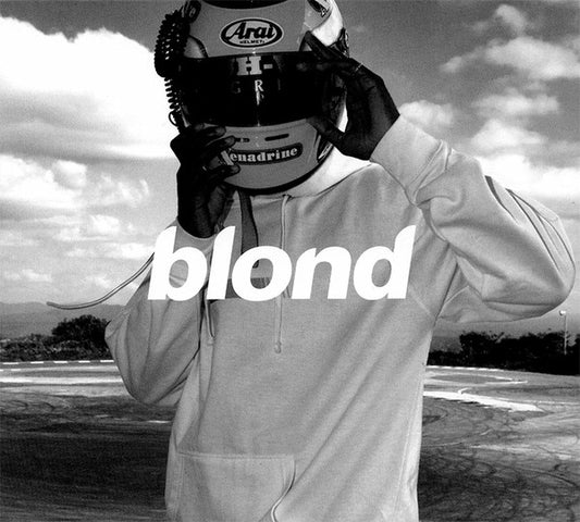 FO-BLND-HELM-BW - Frank Ocean - Blonde (Motorcycle Helmet BW)