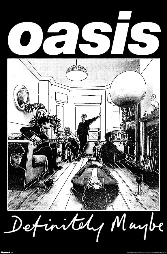 Oasis - Definitley Maybe B&W [Poster]-Helix Sounds