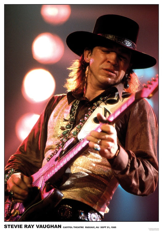 Stevie Ray Vaughan - Capitol Theatre, Passaic, NJ Sept 21, 1985 Poster-Helix Sounds