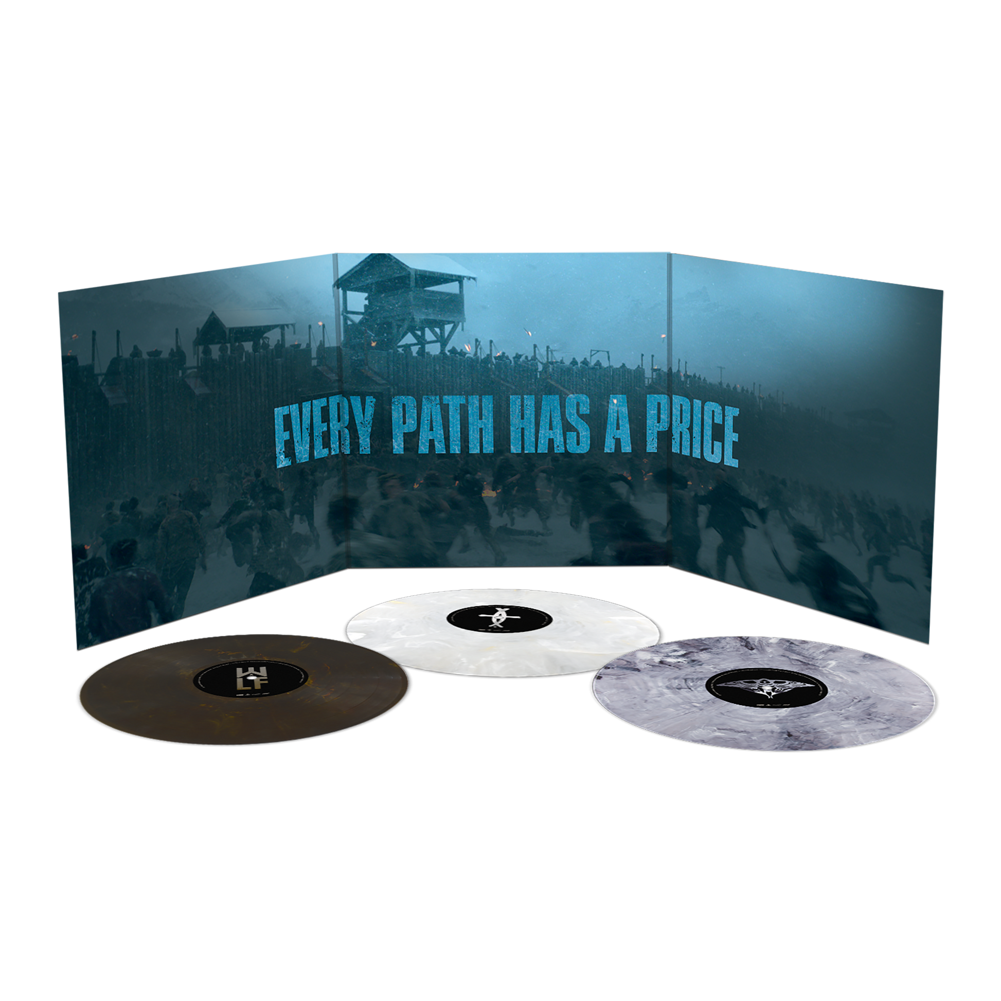 Vinyl record set with a cover displaying 'Every Path Has A Price' on a white background