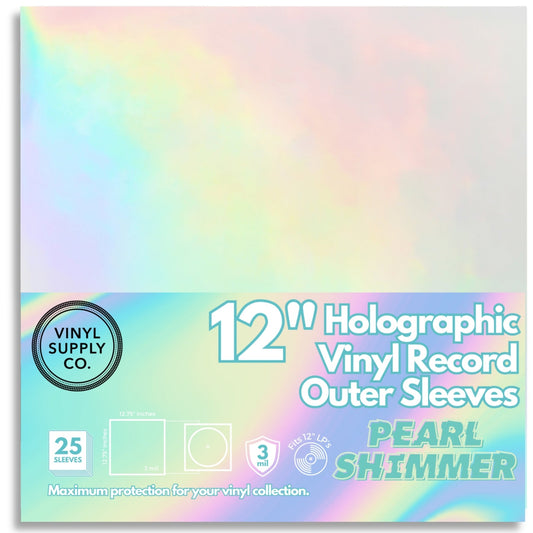 12" Holographic Outer Sleeves - Pearl Shimmer (Pack of 25)
