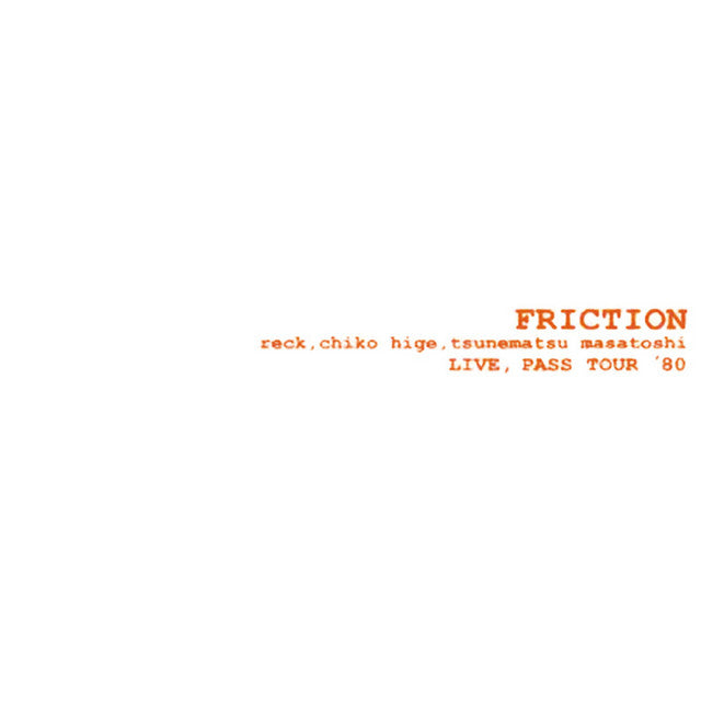 SSAP-021 - Friction - Live: Pass Tour '80